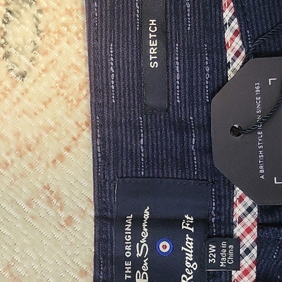 The Original Ben Sherman Men's Blue Regular Fit Stretch Shorts - Size 32 - Picture 4 of 12